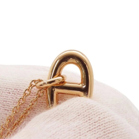 HERMES Chaine d'Ancre Farandole Necklace Size PM 18K Pink Gold - Picture 2 of 8
